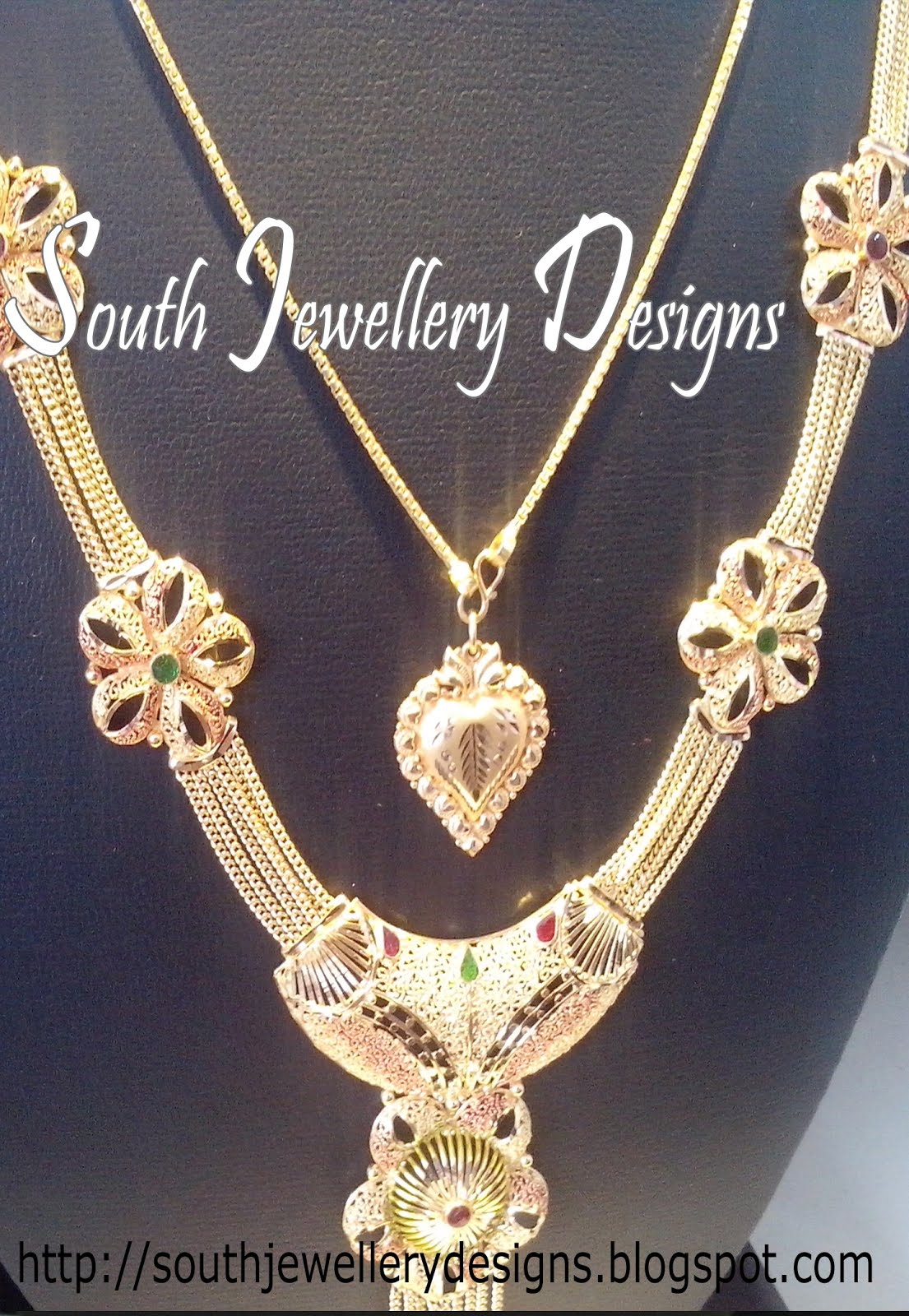 South Jewellery Designs Bengali long chain models